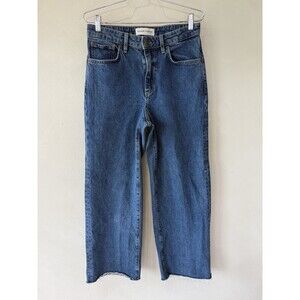 Denim Forum Aritzia Hi-Rise Jeans Wide Leg Ankle Women’s Size 28